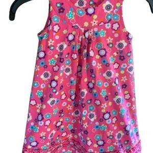 Hanna Andersson Girls Dress Size 100 4 Pink Blue Purple Sleeveless Casual